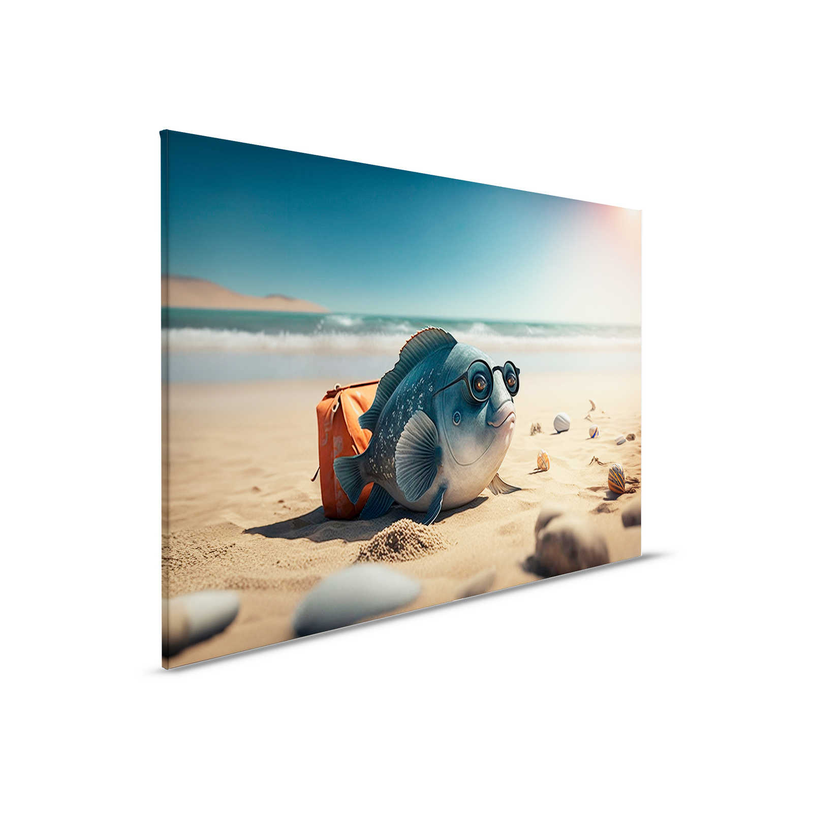             KI Canvas schilderij »Fishy Beachday« - 90 cm x 60 cm
        