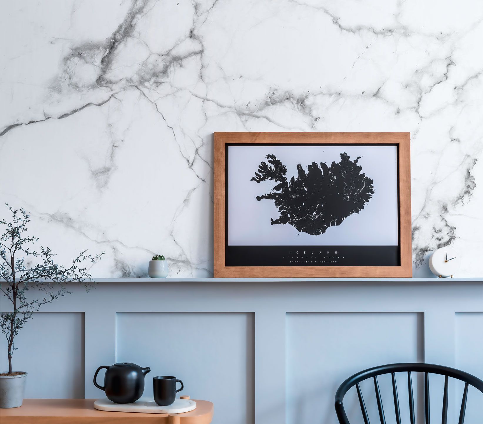 Marble kitchen wallpaper