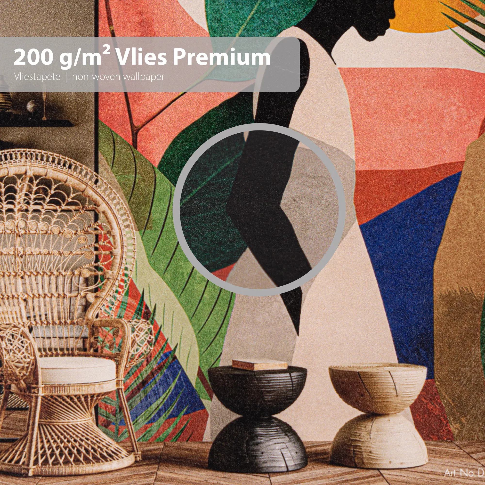         Premium Glattvlies Materialprobe mit Standardmotiv
    