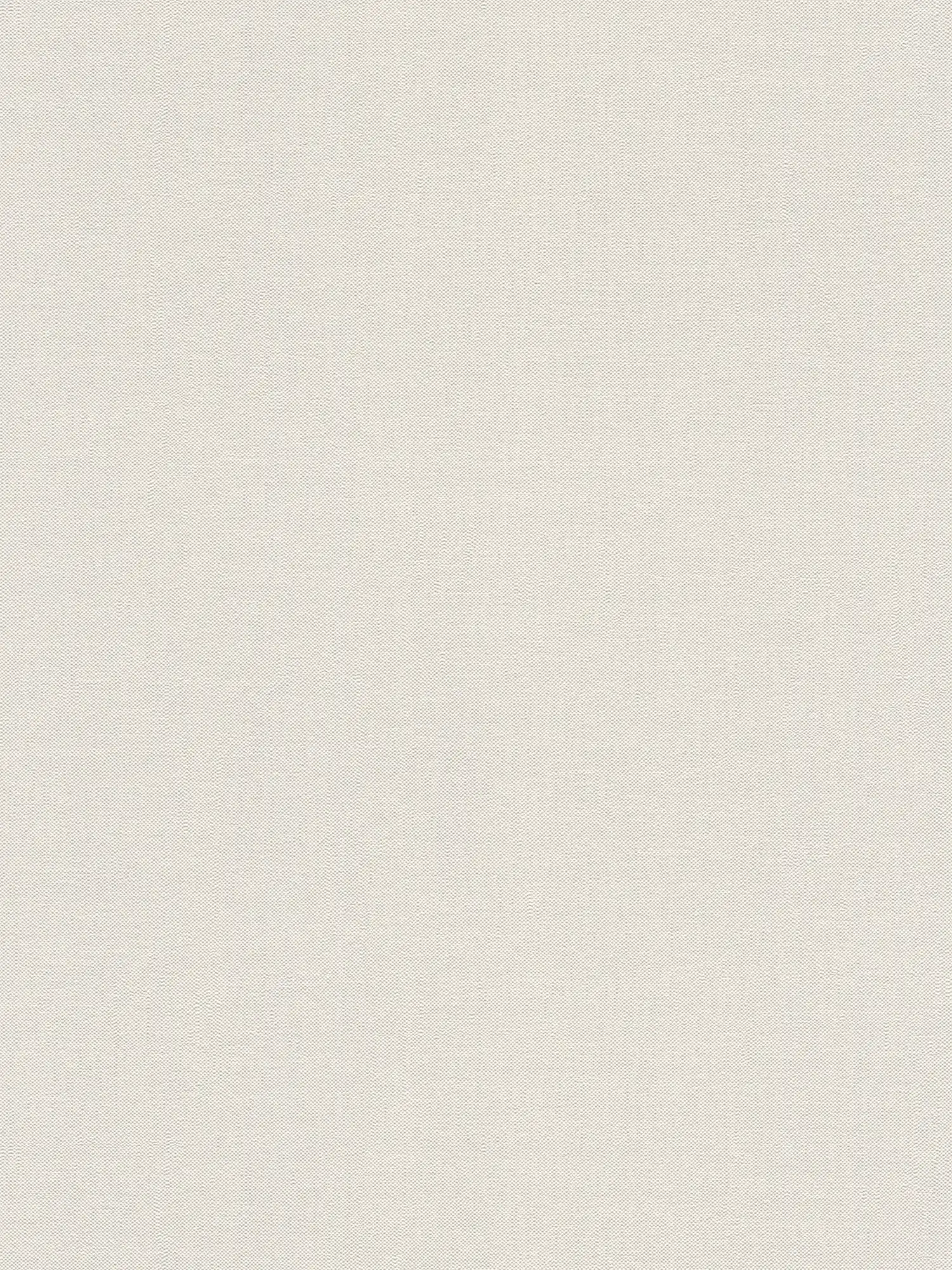         Plain non-woven wallpaper with textured effect - cream, white
    