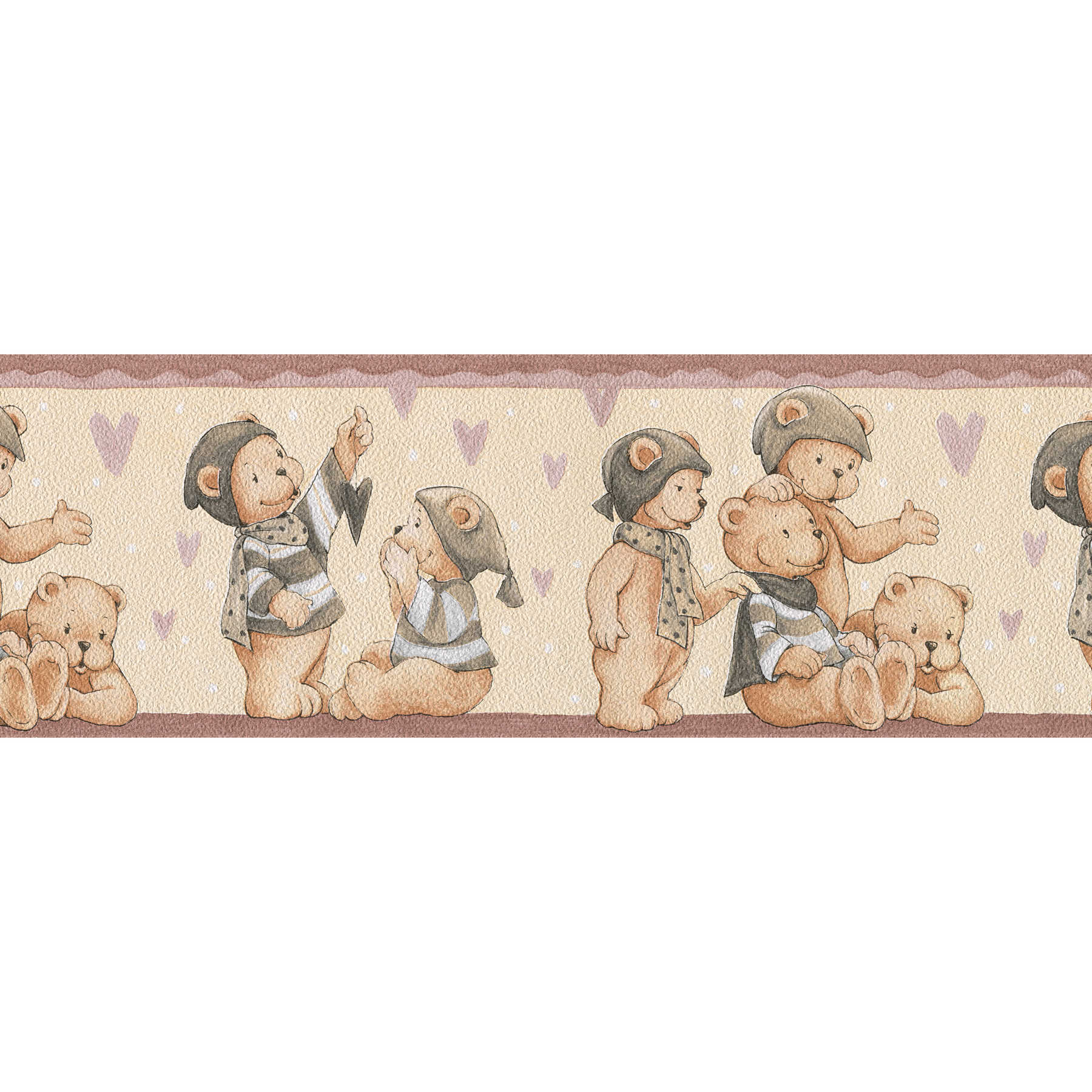         Nursery border teddy pattern - Beige, Colorful
    