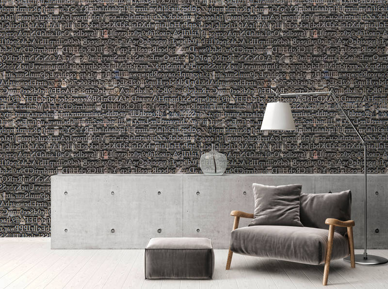 sofa, armchair, modern interior, concrete wall, lamp