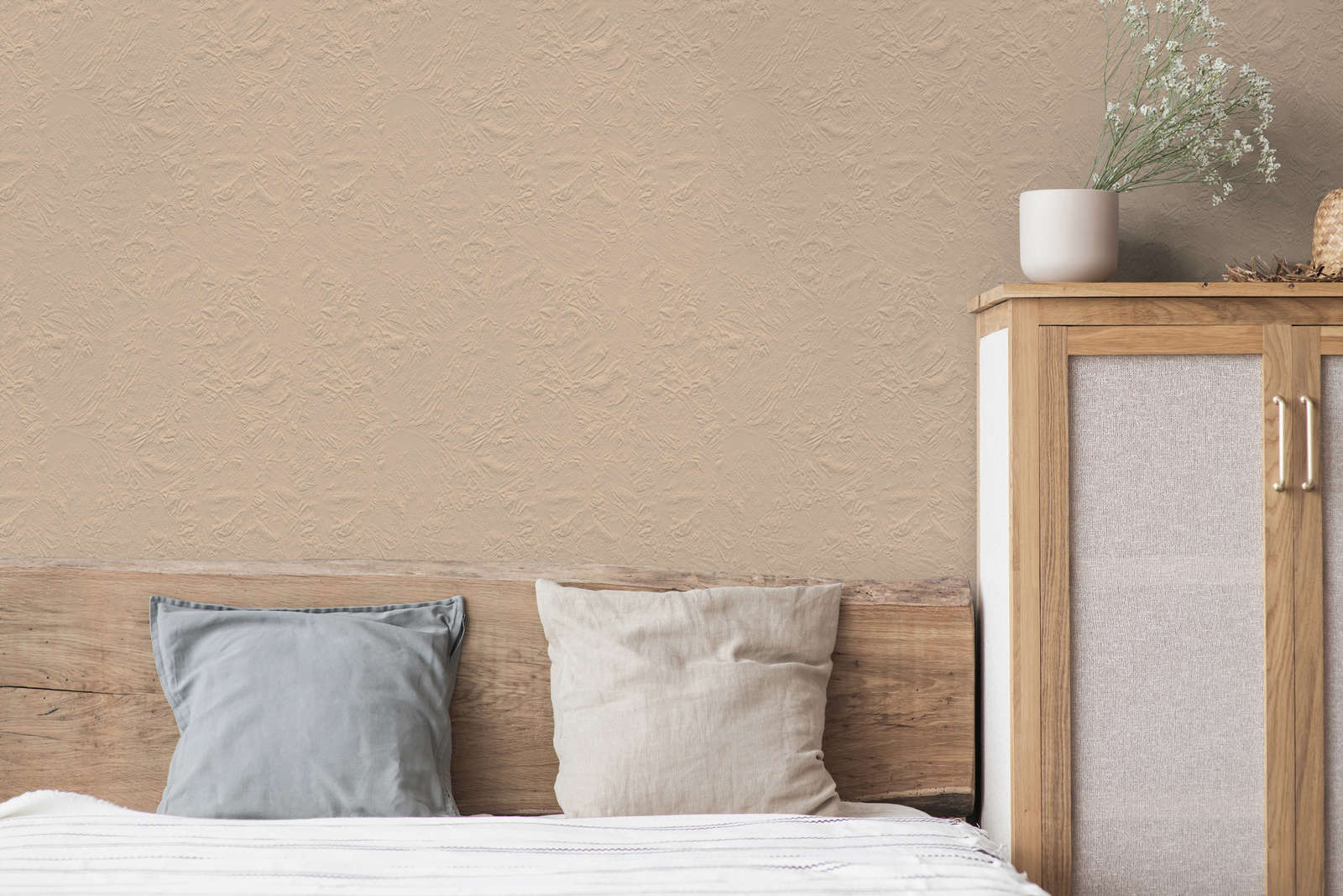Bettzimmer, Kopfteil, Kissen, Schrank, Dekoration