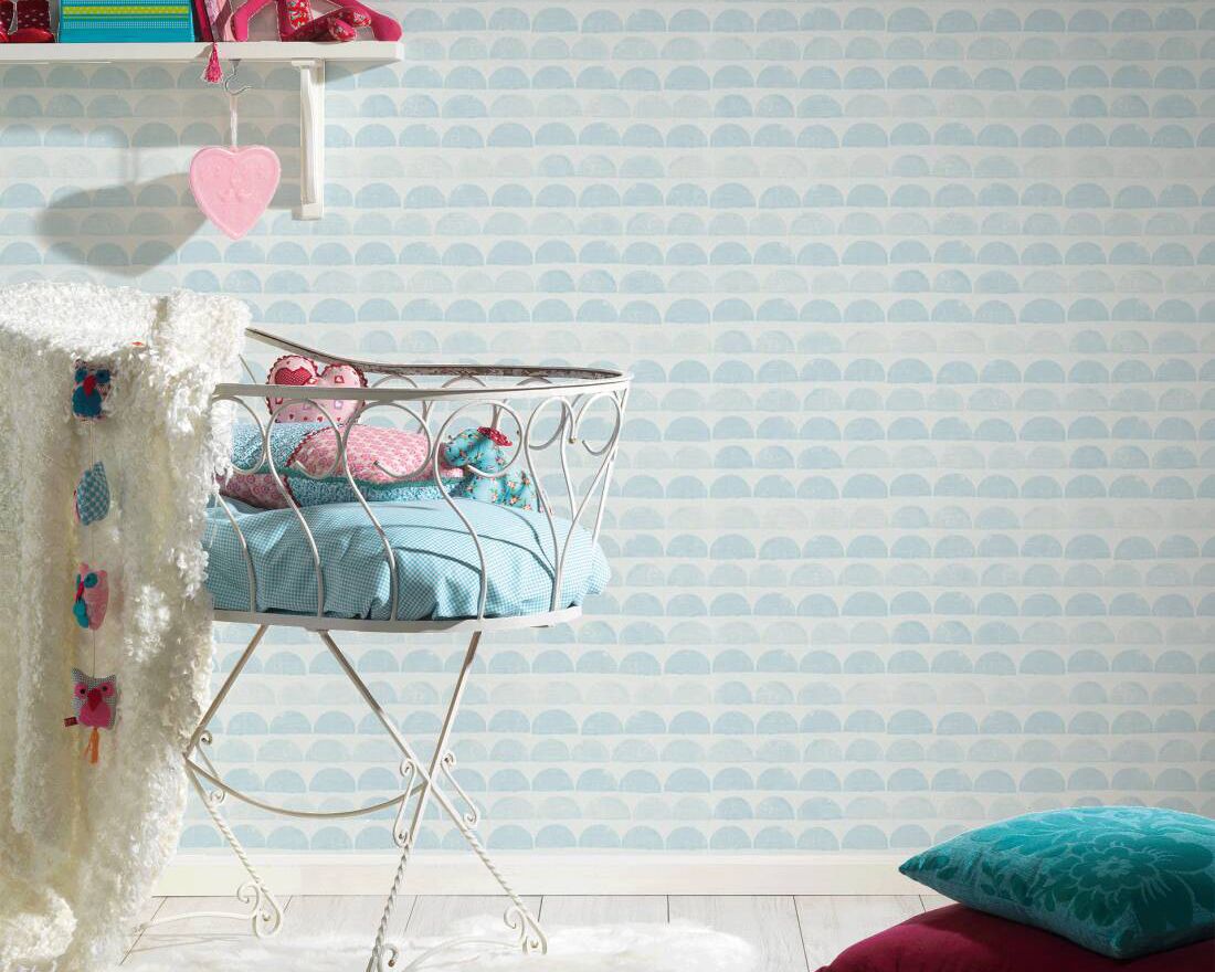 Papier peint bleu pastel 