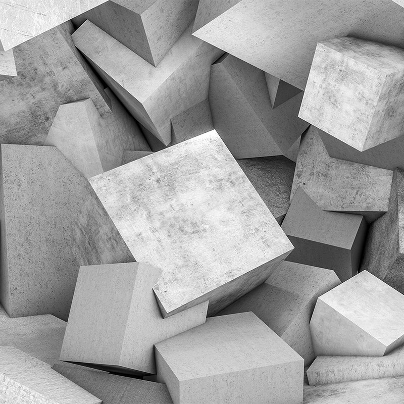 Betonblöcke, Zementwürfel, graue Blöcke, Konstruktionsmaterial, Blockhaufen
