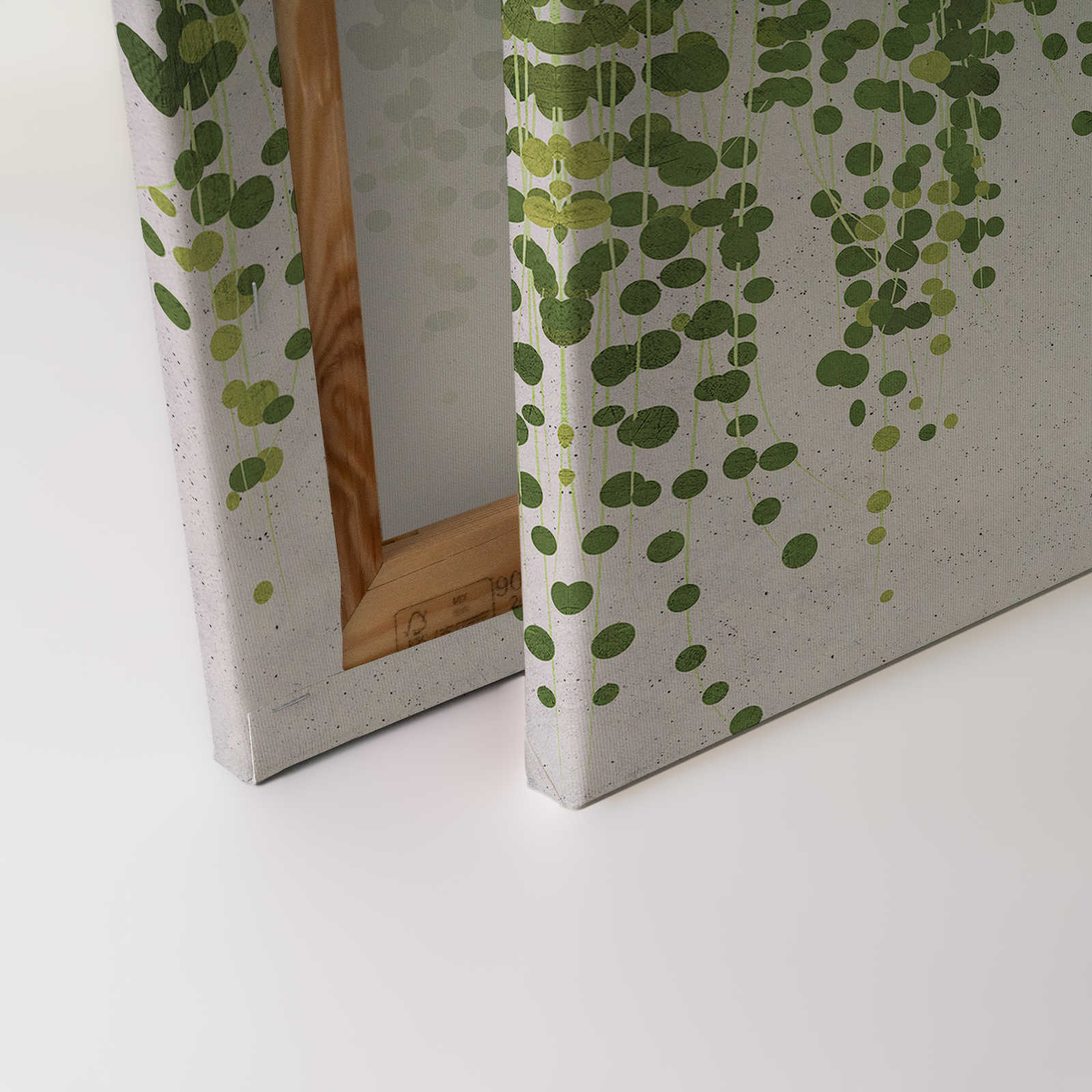 Hanging Garden 1 - Leinwandbild Blätter-Ranken, Hängegarten – 0,90 m x 0,60 m