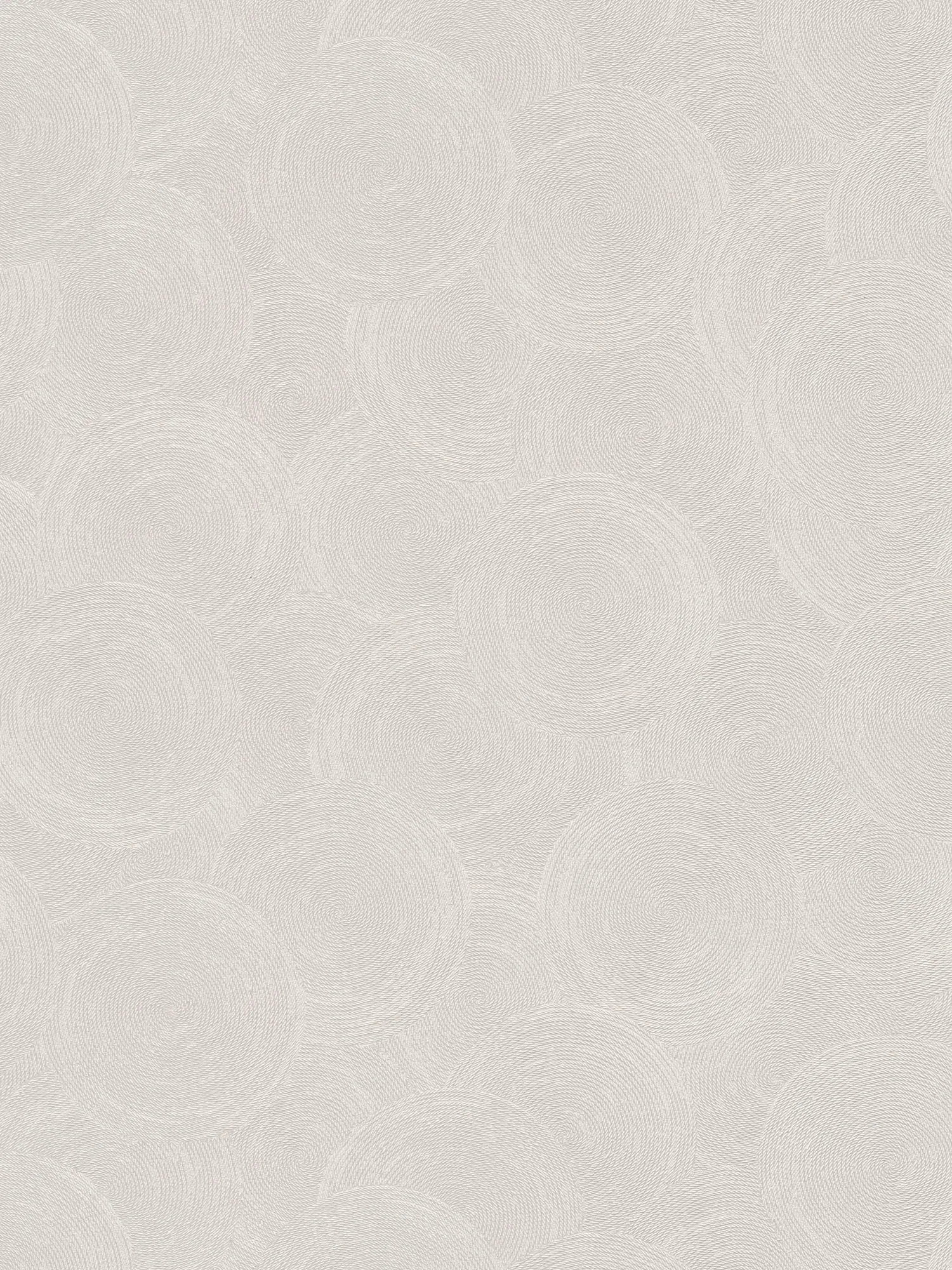         Non-woven wallpaper on non-woven backing with subtle circle motif and metallic effect - cream, white
    