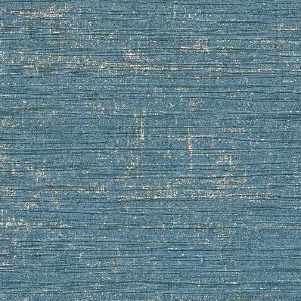             Petrolfarbene Tapete mit Gold-Akzenten meliert – Blau, Grün, Metallic
        