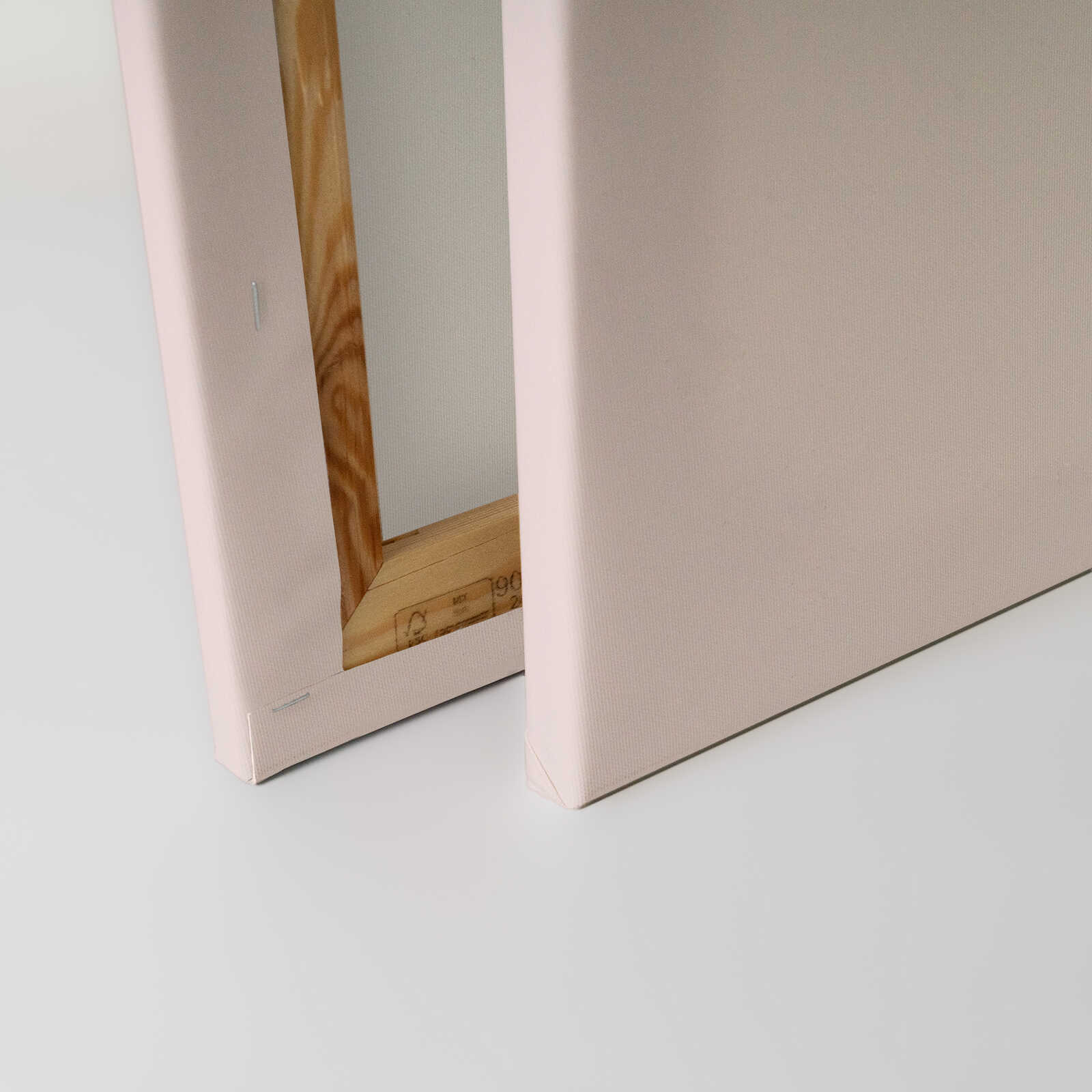             Fröhliche Wolke - Minimalistisches Kinderzimmer Leinwandbild – 30 x 45 cm - Beige, Braun
        