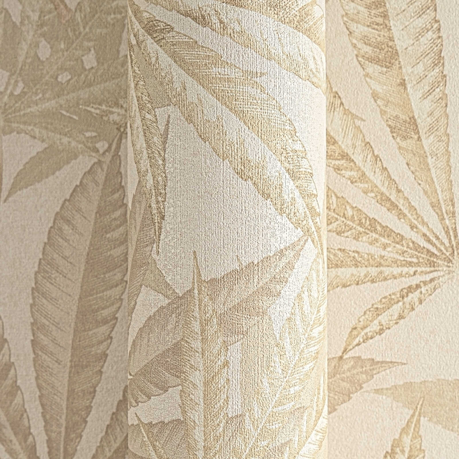            MICHALSKY Dschungeltapete mit Blattbemusterung im Vintage-Look – Creme, Beige
        