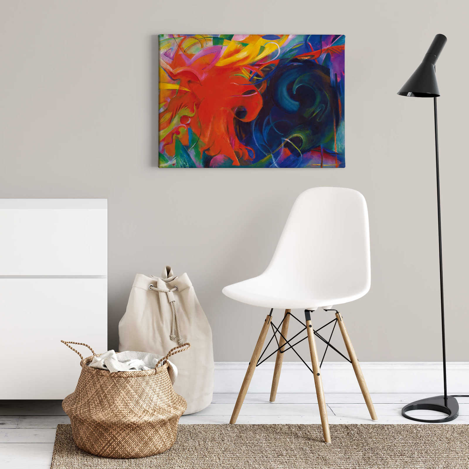             Leinwandbild 'Kämpfende Gestalten' von Franz Marc – 0,70 m x 0,50 m
        