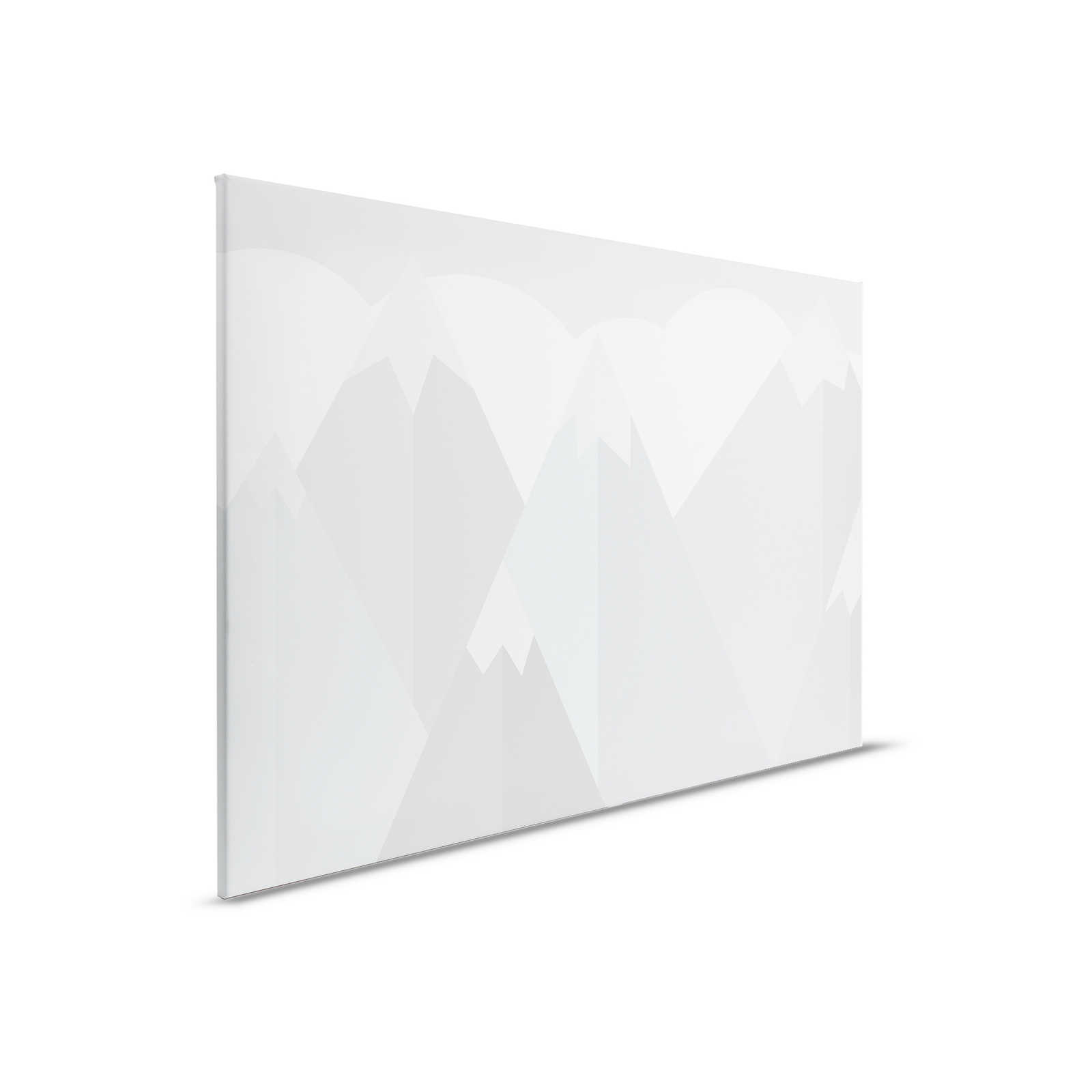         Tableau sur toile chambre d'enfant montagnes avec nuages | bleu, gris, vert - 0,90 m x 0,60 m
    