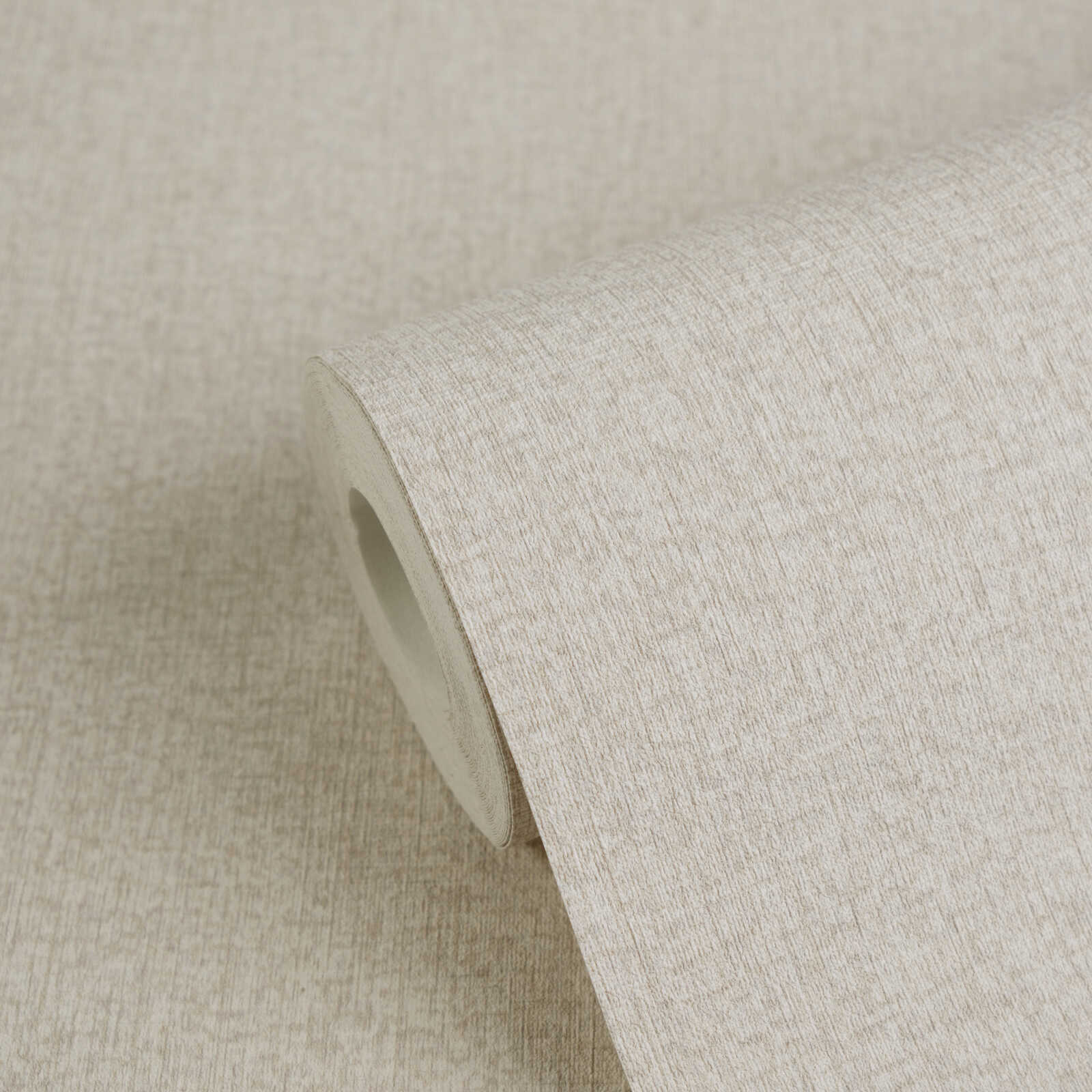 Vliestapete in Gewebe-Optik einfarbig mit leichter Struktur, matt – Taupe, Beige, Grau