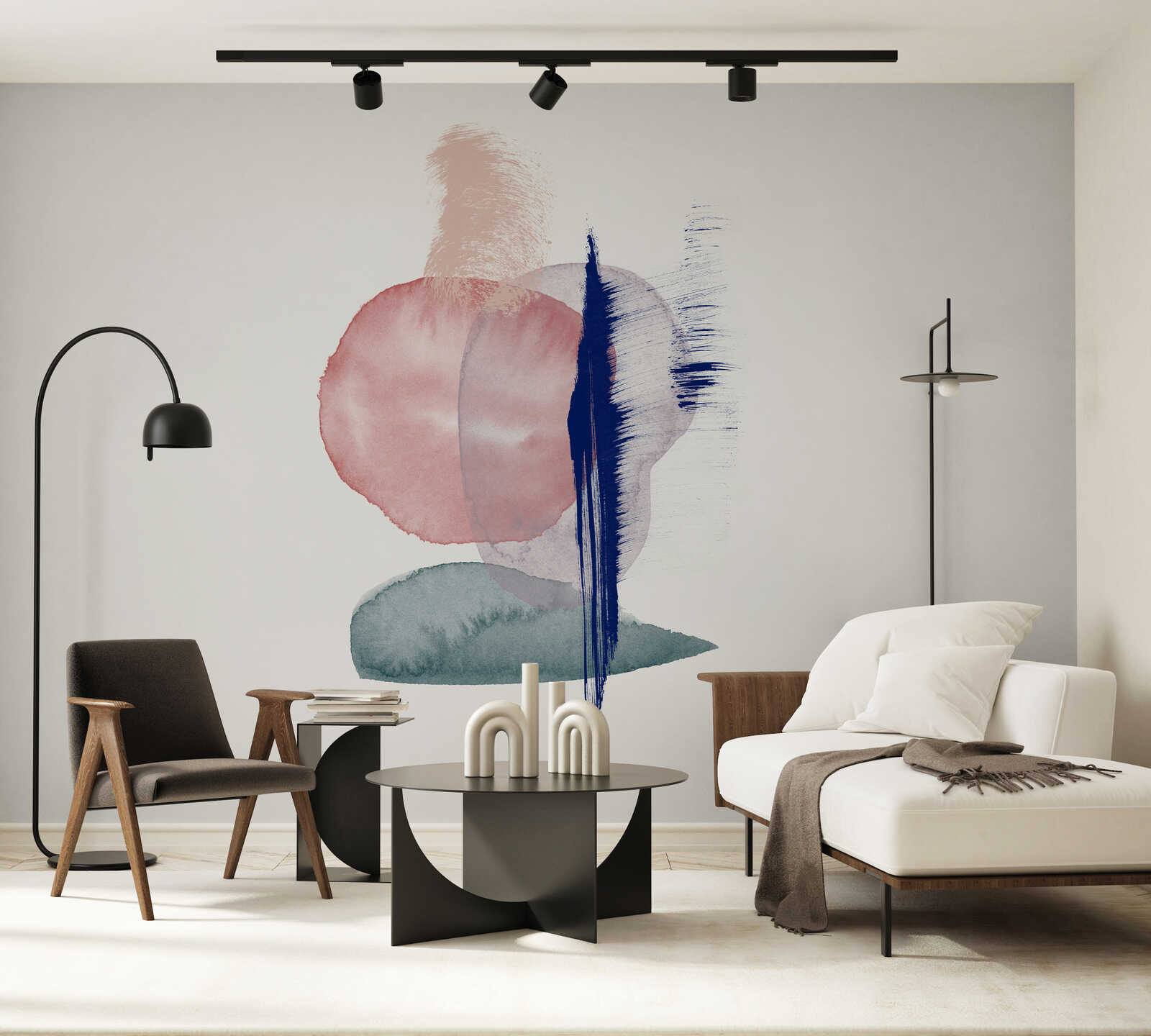 abstrakte Wandkunst, Wandbild, Wohnzimmer-Deko, handgemalt, bunte Kreise