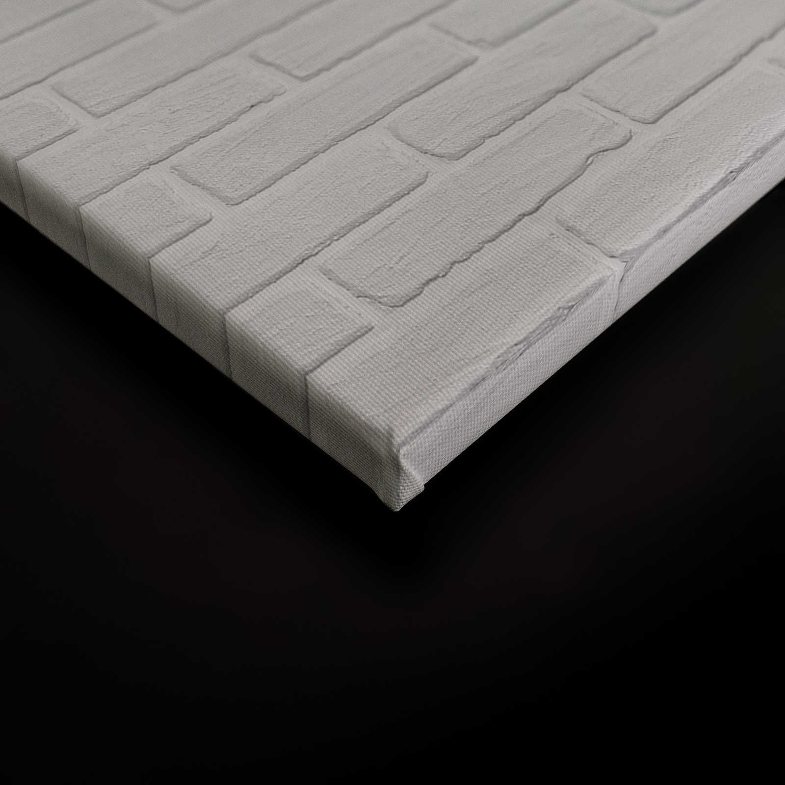             Leinwandbild mit kleinen Blätterranken auf einer Steinwand – 0,90 m x 0,60 m
        