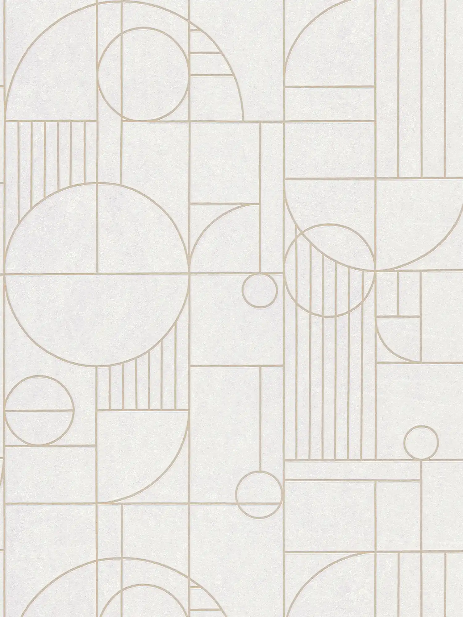 Tegellook behang art deco design gemarmerd - metallic, wit
