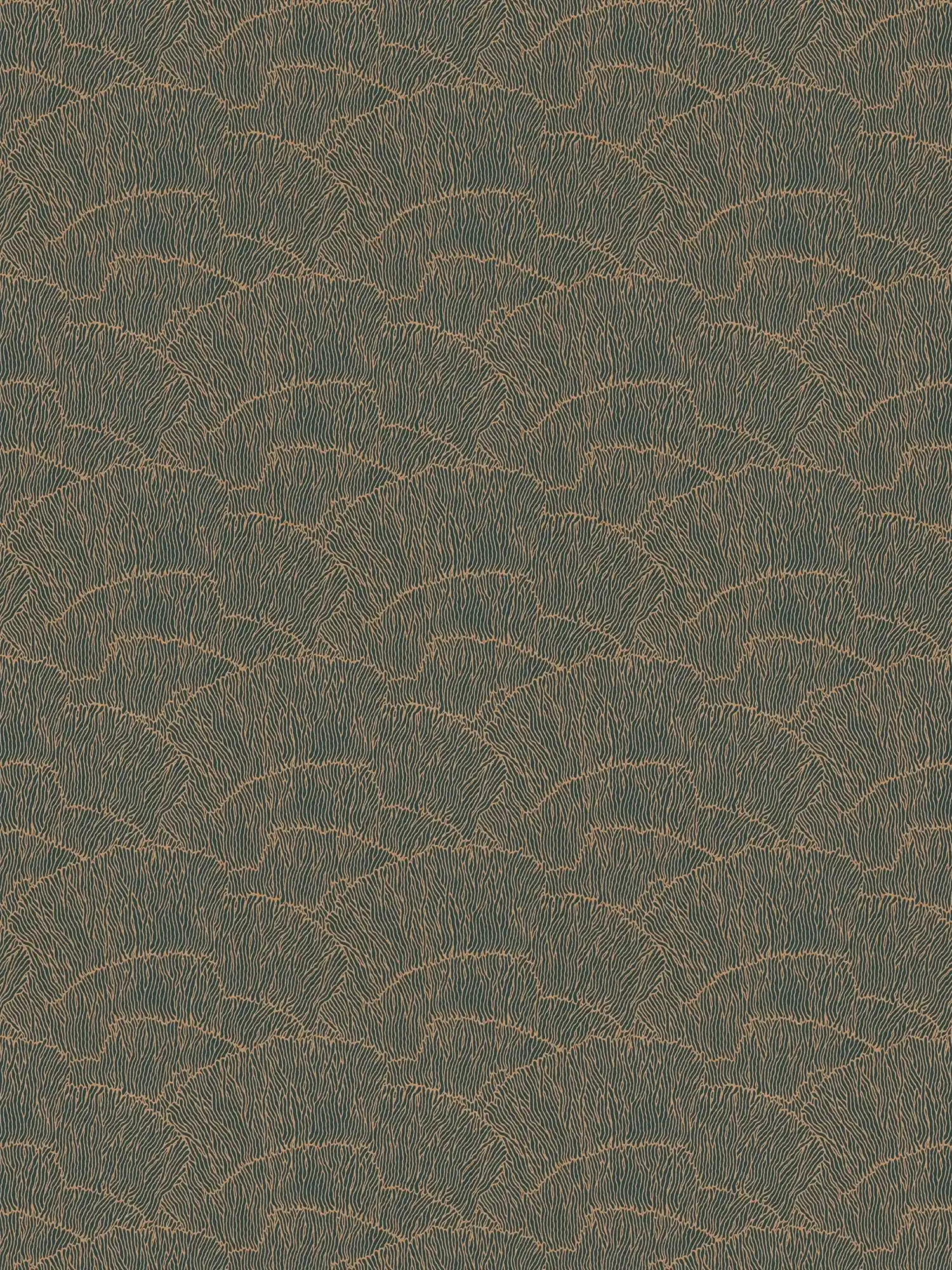         Vliestapete mit abstrakten Muster – Gold, Grün, Metallic
    