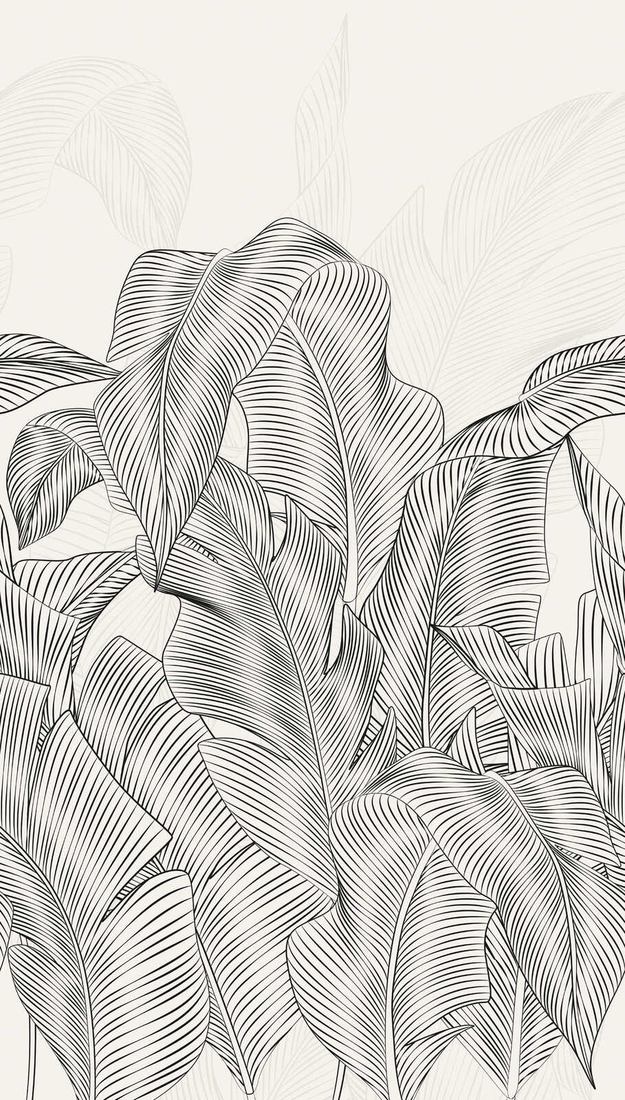 pflanzenmuster, indoorpflanze, blätter, linie, artprint