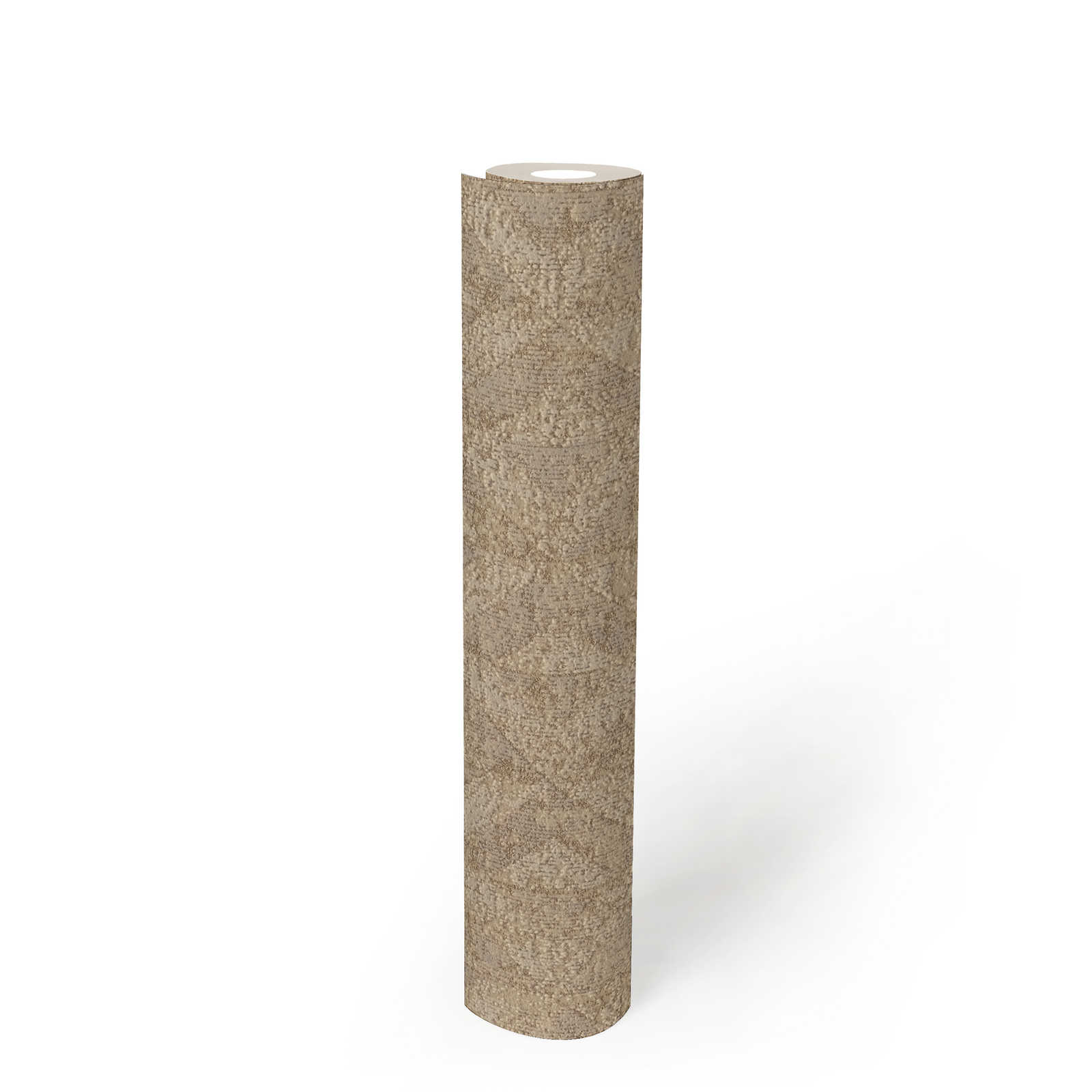             Mustertapete mit abstraktem Design– Beige, Gold
        