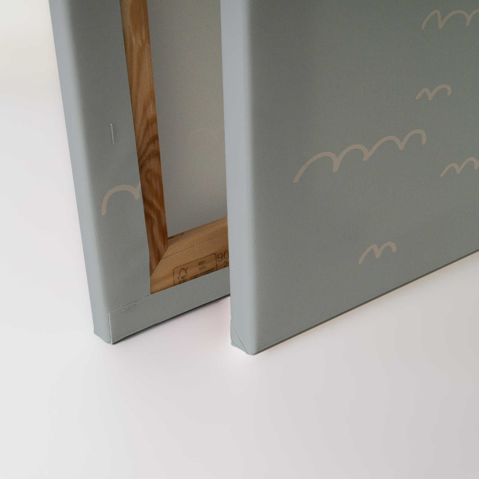 Leinwand fürs Kinderzimmer mit Leuchturm und Wal – 90 cm x 60 cm