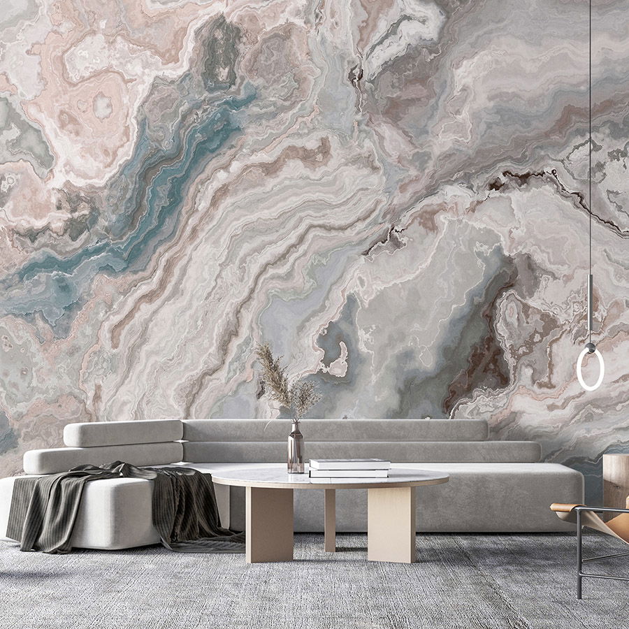         Photo wallpaper »blue marble« - Light marble - Smooth, slightly shiny premium non-woven fabric
    