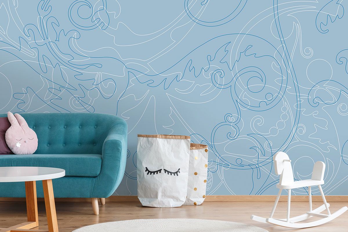 Bleu pastel Photowallpaper