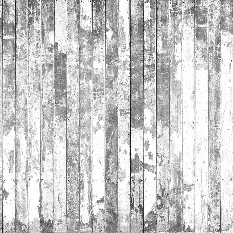         Rustikale Fototapete Vliestapete – Verwitterte Bretterwand im Shabby Chic Stil – Weiß, Grau
    