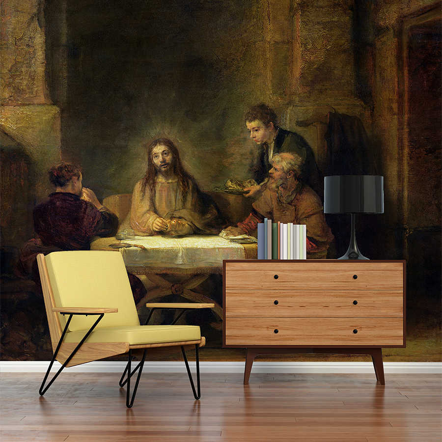         Papier peint panoramique "Le Christ à Emmaüs" de Rembrandt van Rijn
    