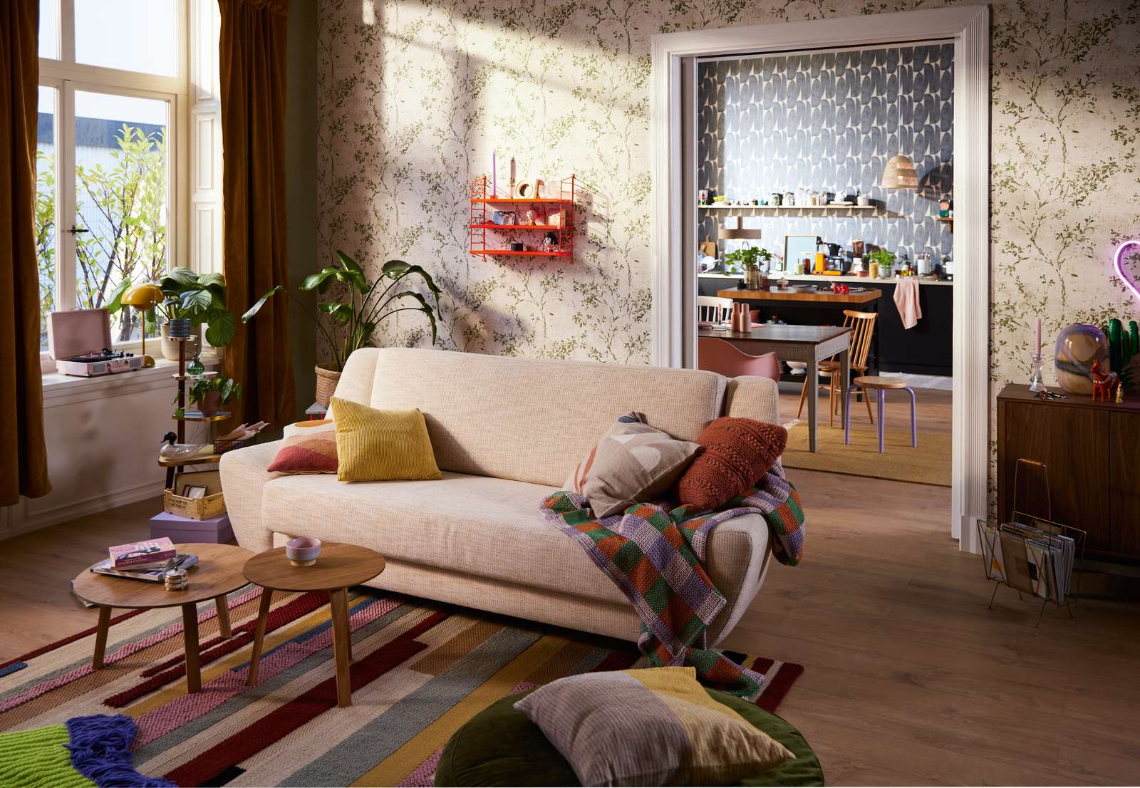 Dekoration für Zuhause, Kissen, Wohnzimmer, Innenarchitektur, Teppich