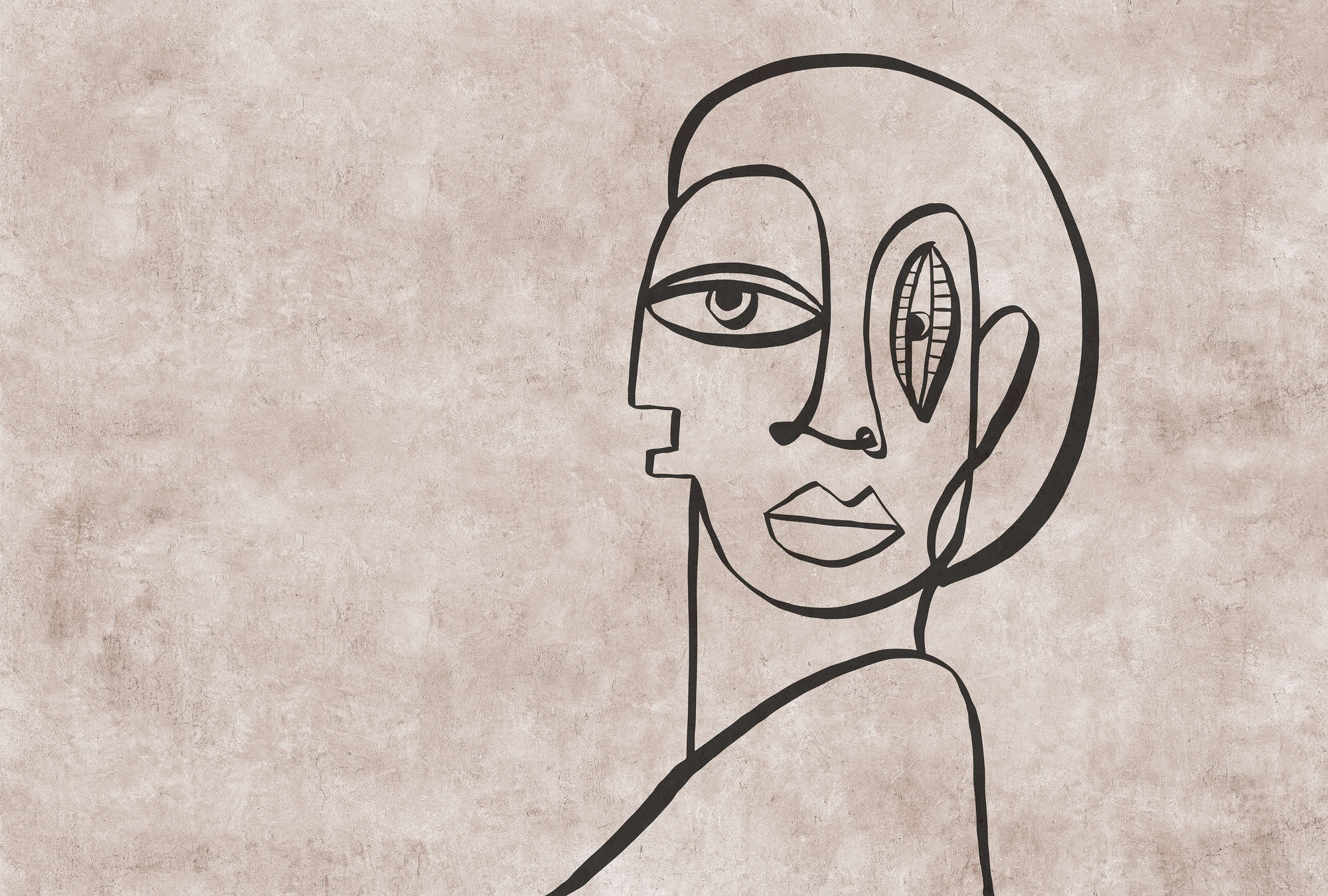 Kunst, Moderne Kunst, Zeichnen, Person, Gesicht