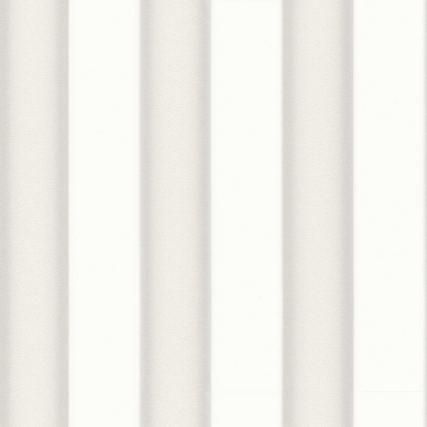         Metallic behangpapier met kunststof streepmotief - grijs, wit
    