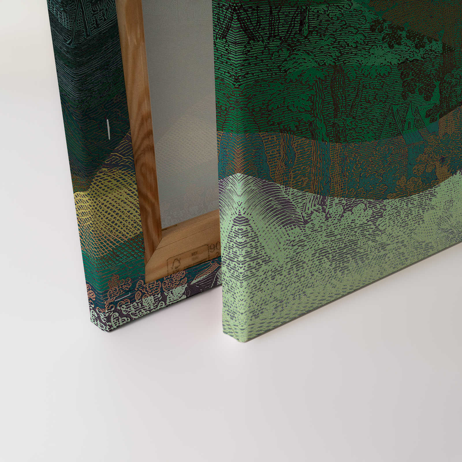             Hidden Valley 2 - Berg Leinwandbild Abstrakt & Vintage – 0,90 m x 0,60 m
        