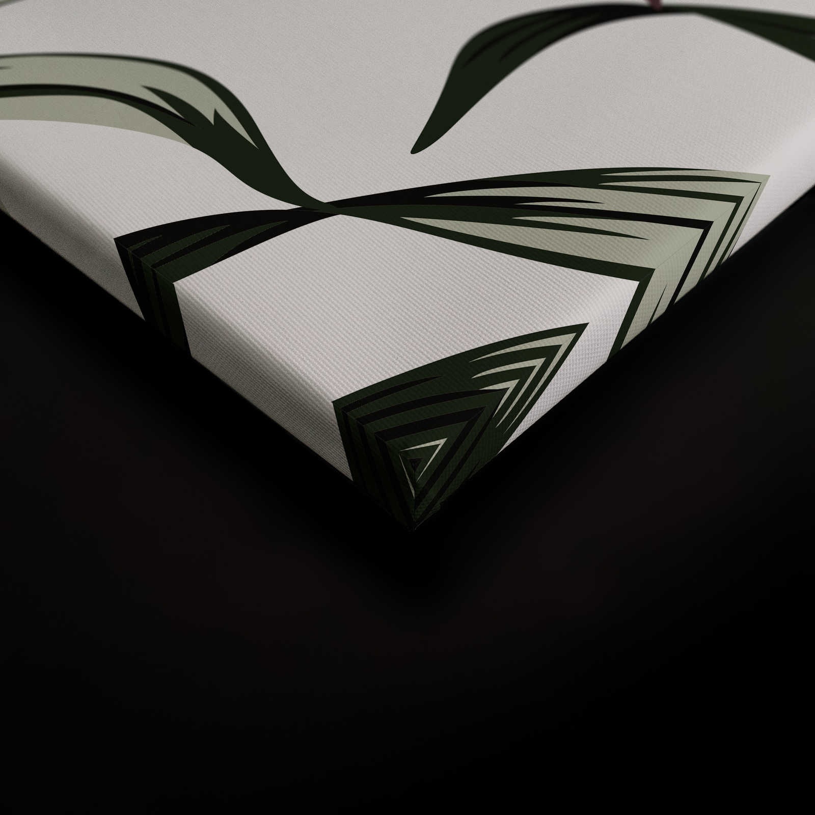             Leinwand mit Dschungelpflanzen und Pelikan | Weiß, Rosa, Grün – 0,90 m x 0,60 m
        