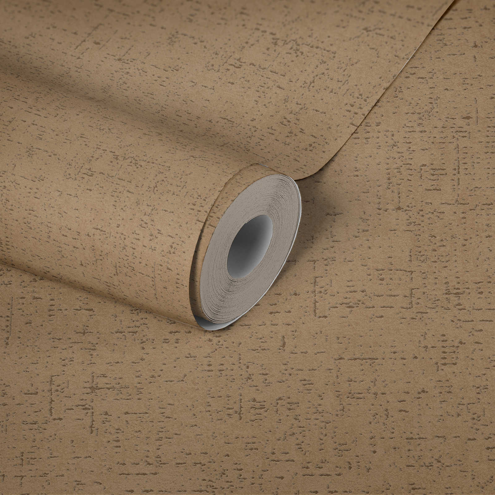             Schraffierte Unitapete im rustikalen Stil – Beige, Braun
        