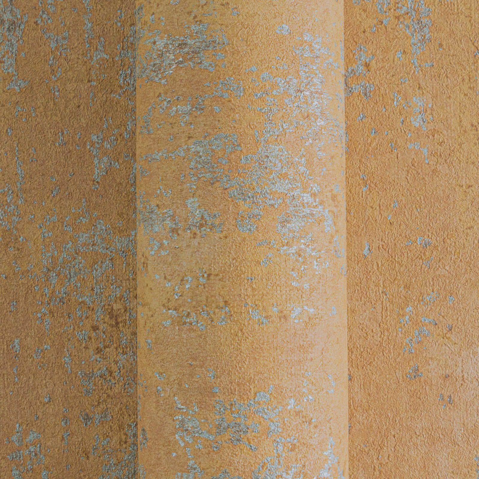             Industrial-Stil Vliestapete in Betonoptik und feiner Struktur – Braun, Orange, Grau
        
