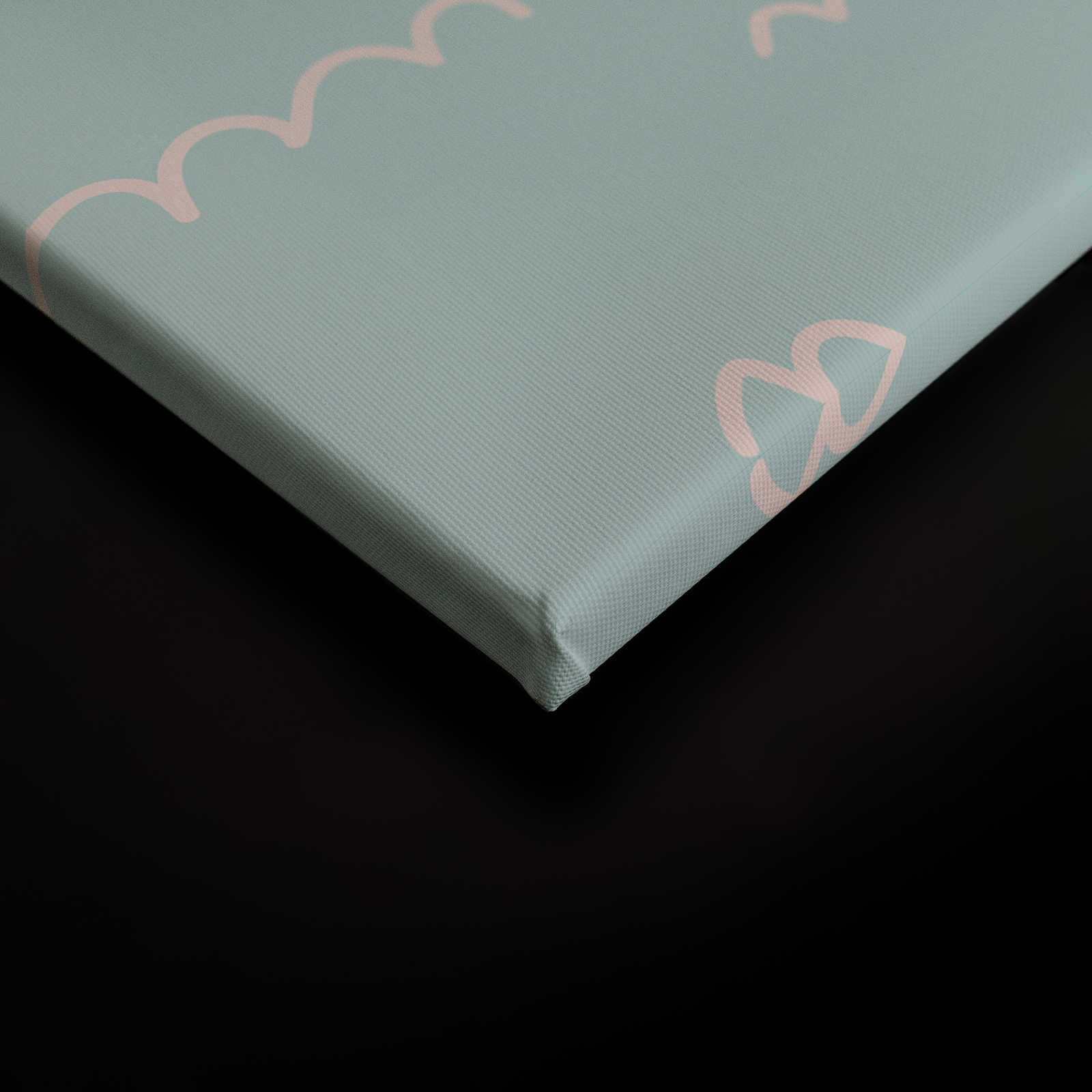 Leinwand fürs Kinderzimmer mit Leuchturm und Wal – 90 cm x 60 cm