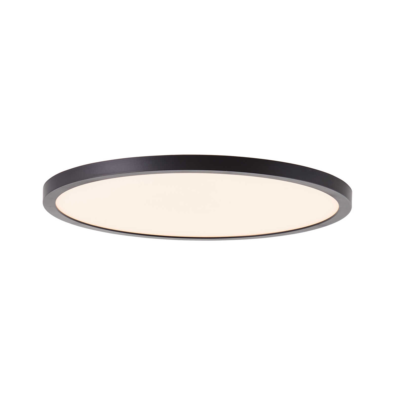         Flat LED ceiling light - Minimalist design for even lighting 29.5cm diameter x 2.5cm height - Black
    