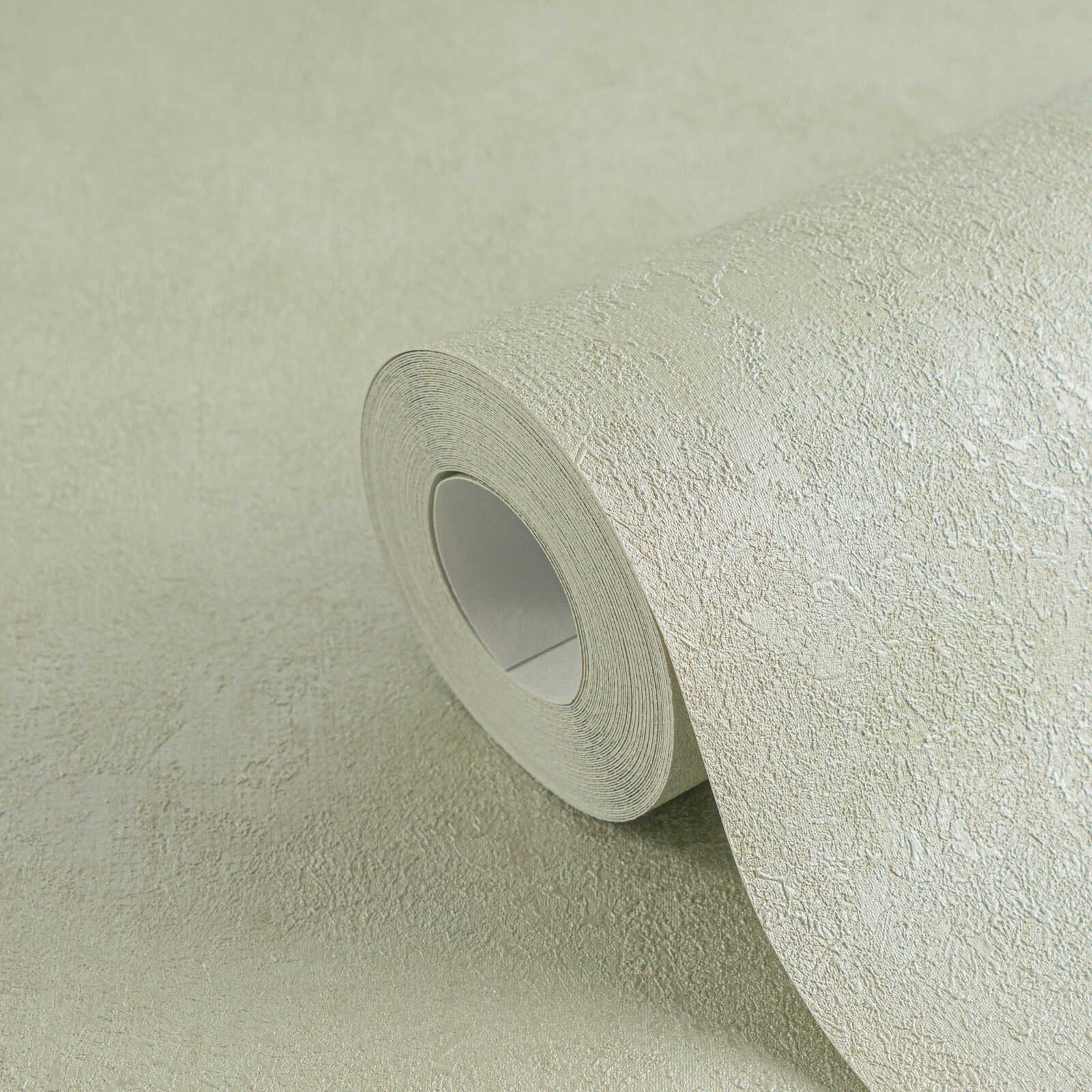         Helle Uni-Vliestapete mit dezenter Struktur, leicht gläzend – Grün
    