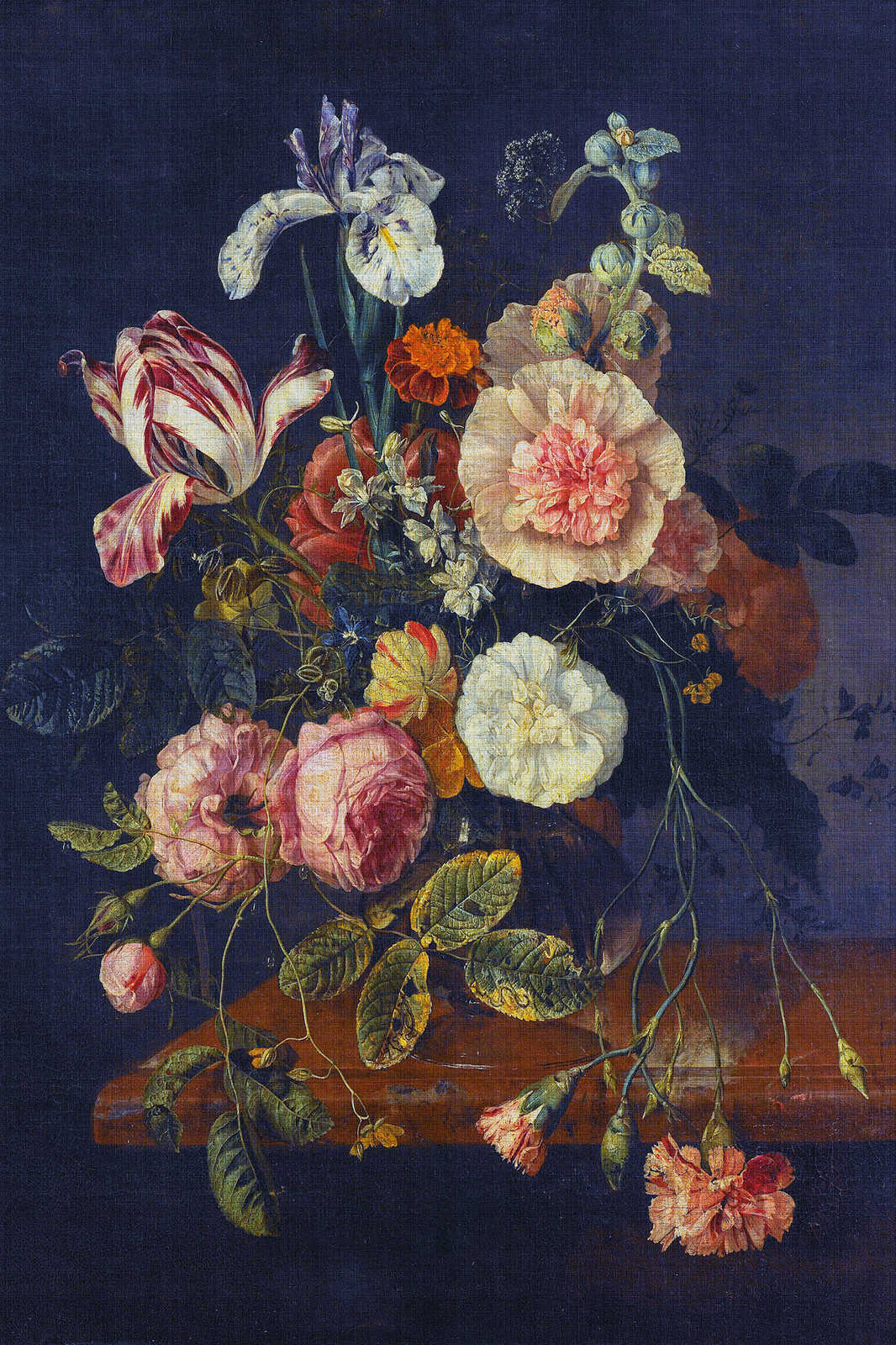             Artists Studio 1 - Leinwandbild Blumen Stillleben Dunkelblau – 0,60 m x 0,90 m
        