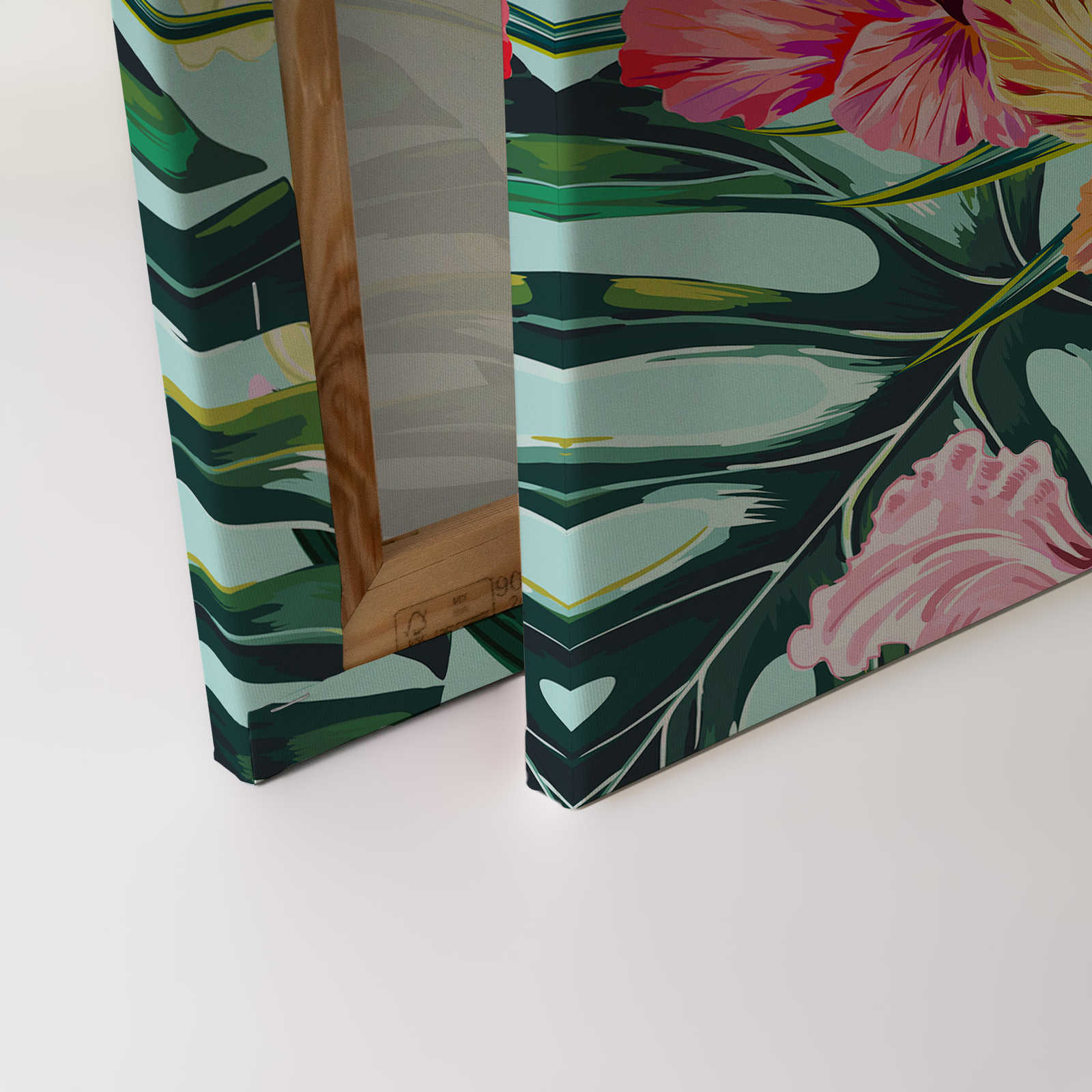             Tropische Leinwand mit Flamingo – 0,90 m x 0,60 m
        