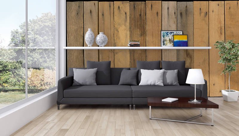             Rustikale Holzoptik Fototapete – Vliestapete mit alten Brettern im Vintage Stil – Braun
        