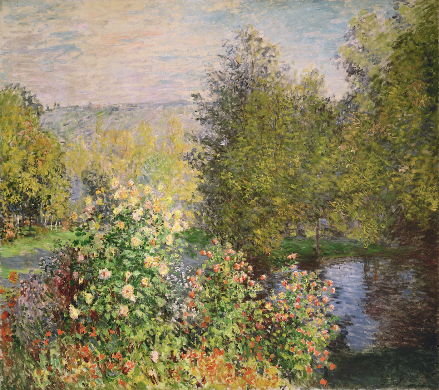             Fototapete 'Eine Ecke des Gartens in Montgeron' von Claude Monet
        
