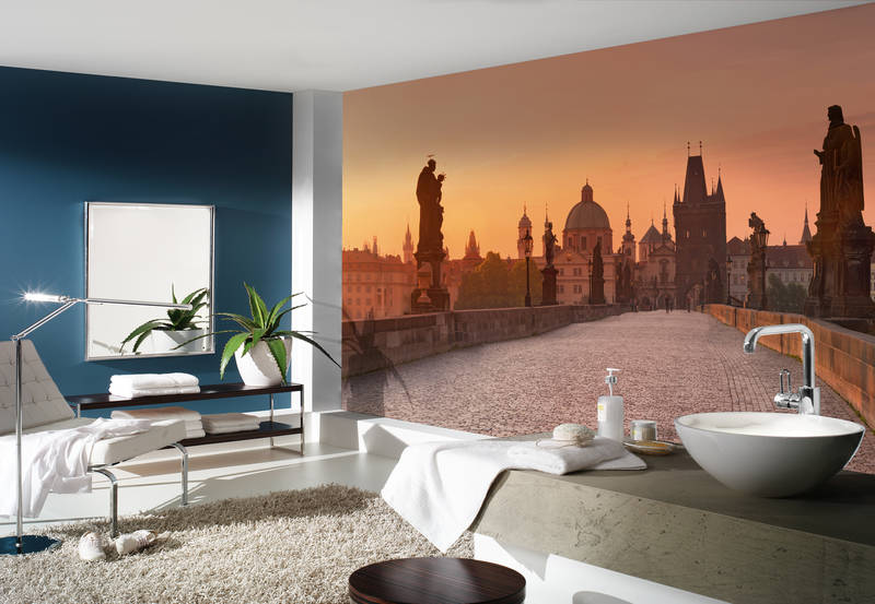             Fototapete Karlsbrücke bei Sonnenuntergang
        