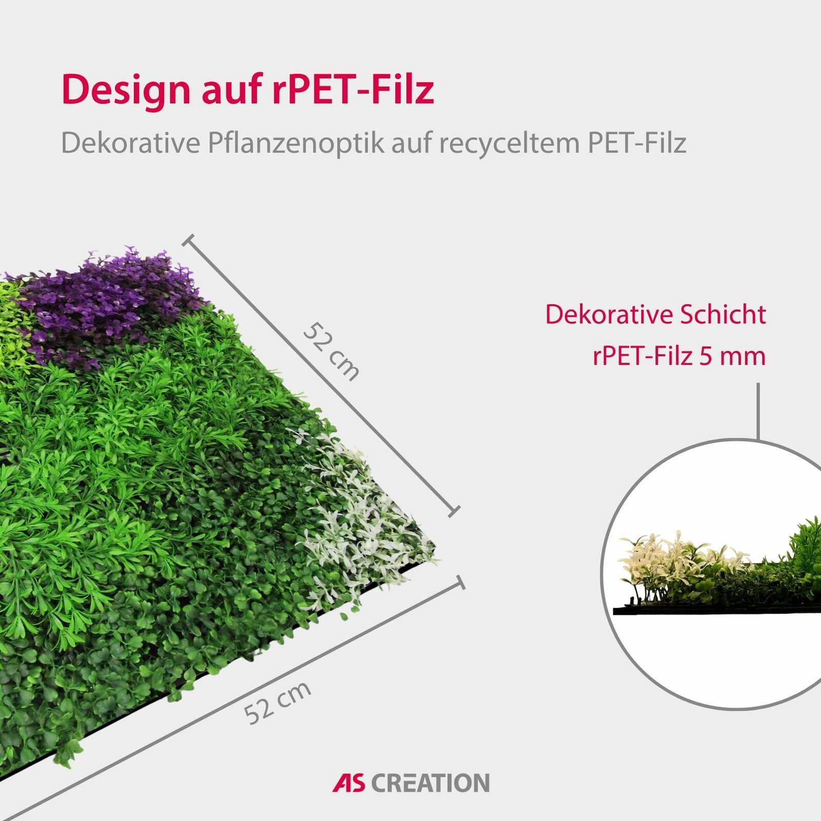 rPET-Filz, Dekorativ, Kugelpflanzung, Grünpflanze, Kunstpflanze