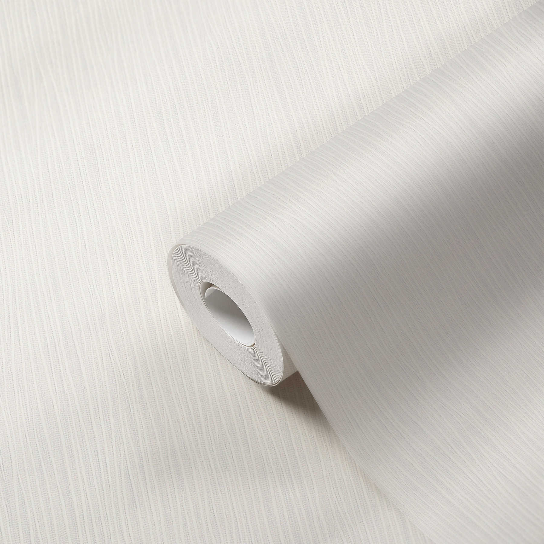 Papiertapete Weiß mit Linienstruktur