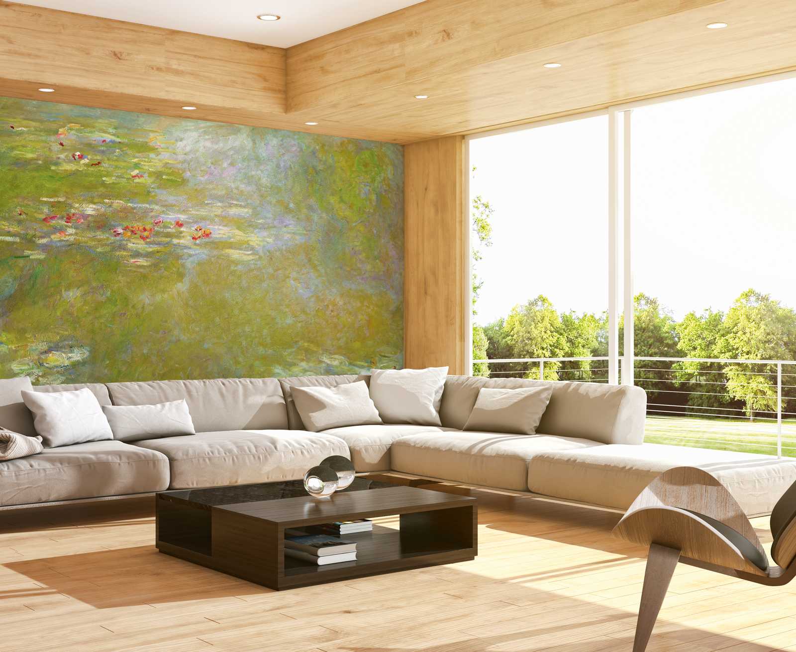             Fototapete 'Die Nymphen' von Claude Monet
        