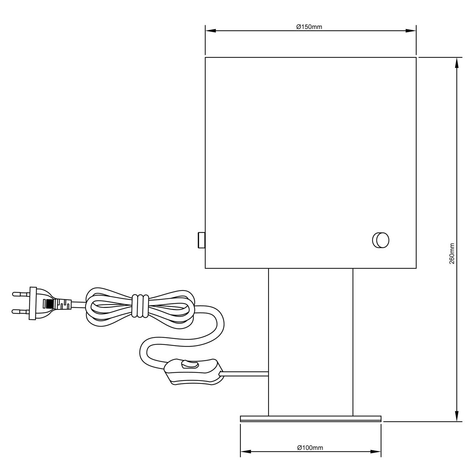 Tischleuchte aus Glas - Benett 1 – Braun