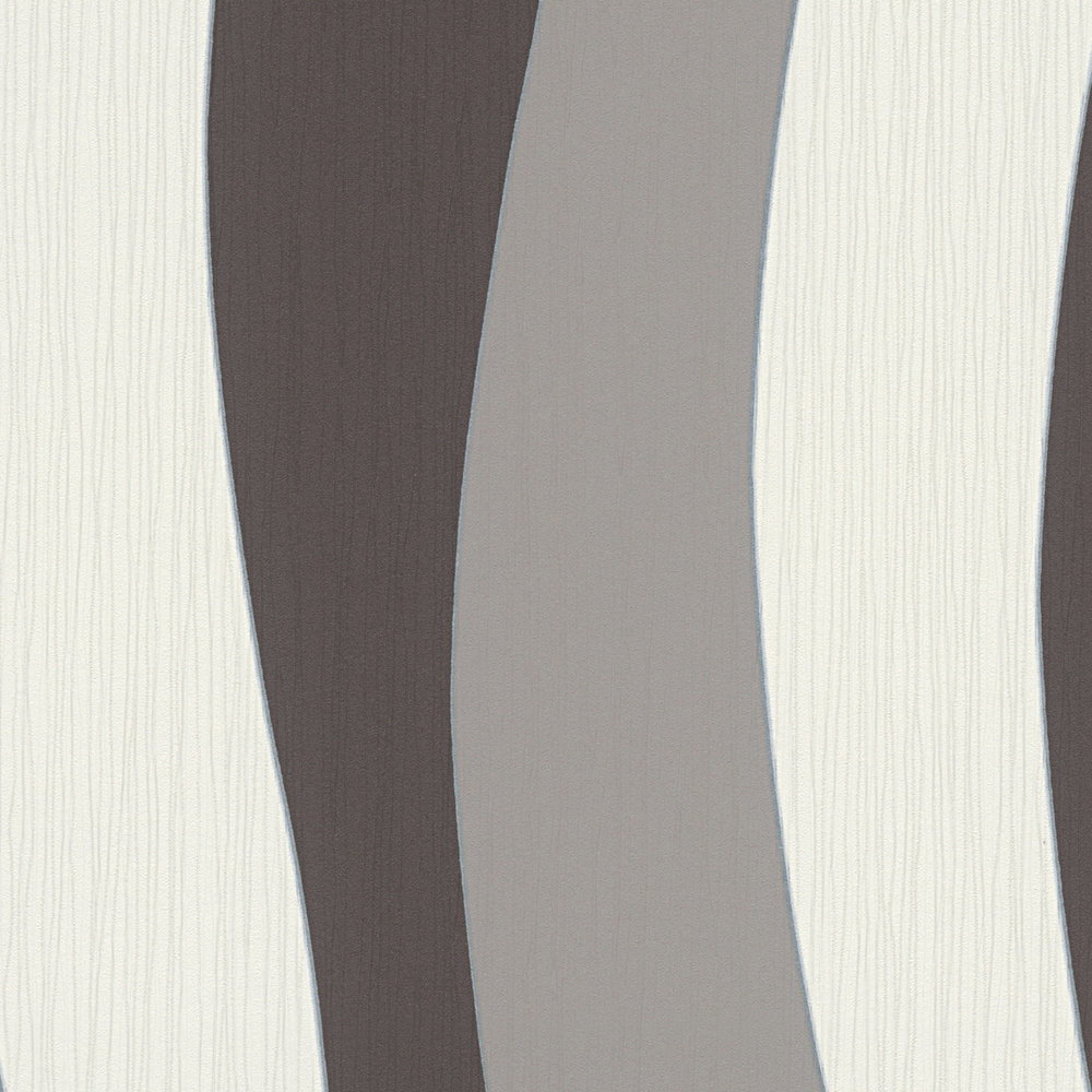             Tapete Linien Design mit Metallic-Effekt – Creme, Grau
        