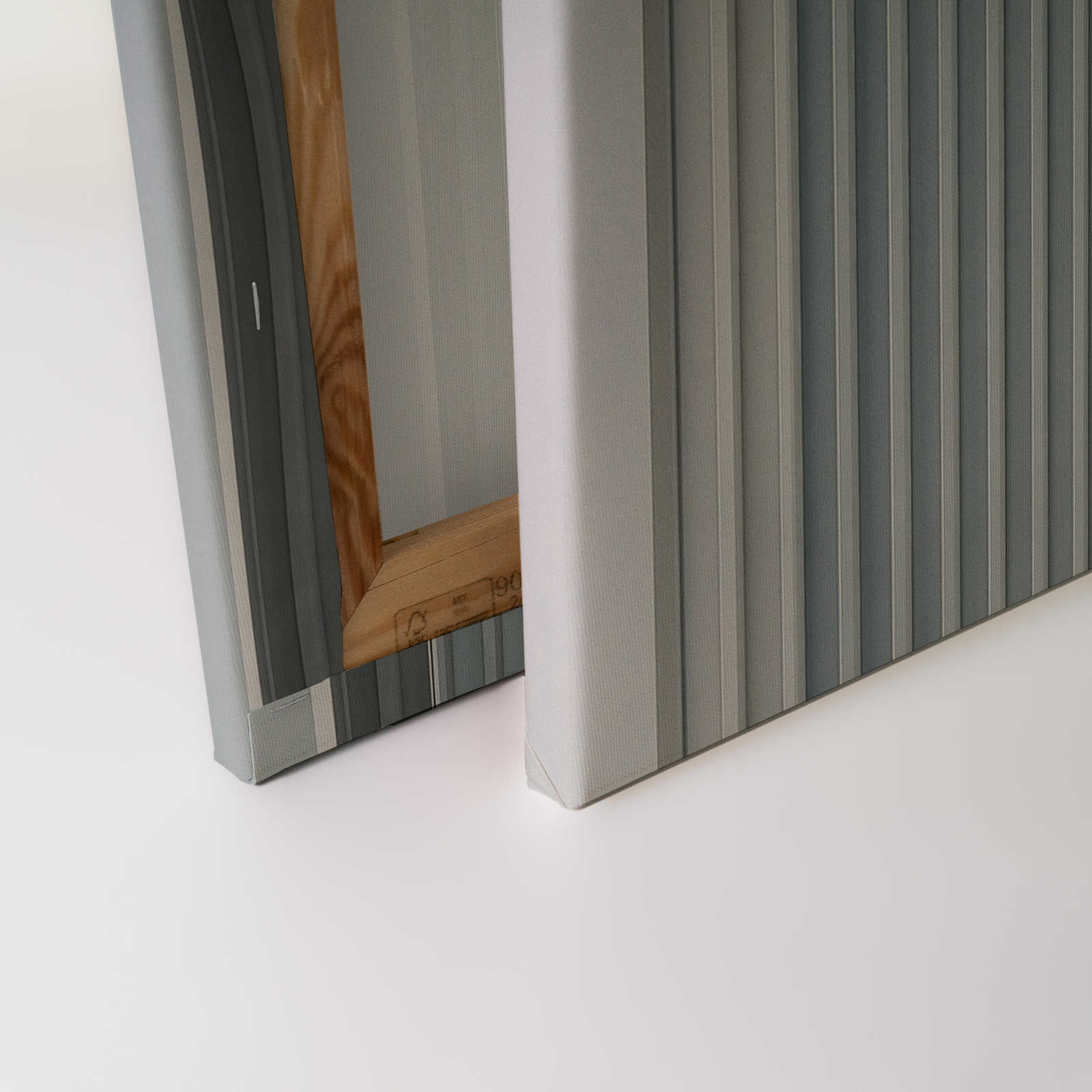             Escape Room 1 - Leinwandbild moderne Architektur Blau & Grau – 0,90 m x 0,60 m
        