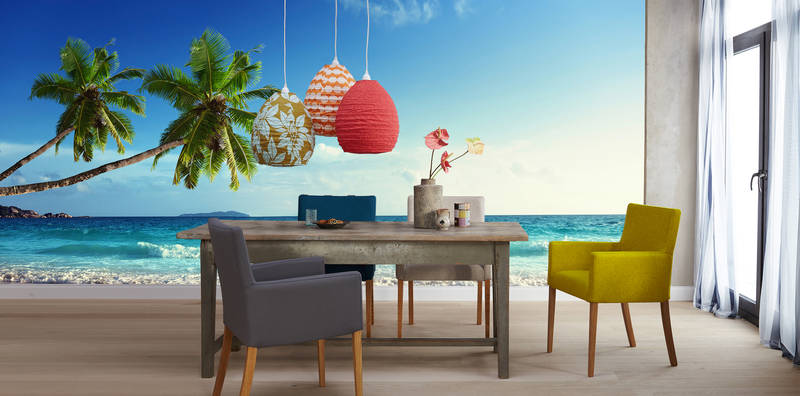 esstisch, stuhl, hängelampe, stranddeko, balkon
